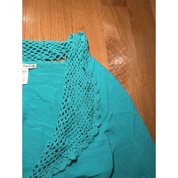 Teal Green Nanette Lapore Cardigan Size Large - Picture 7 of 10
